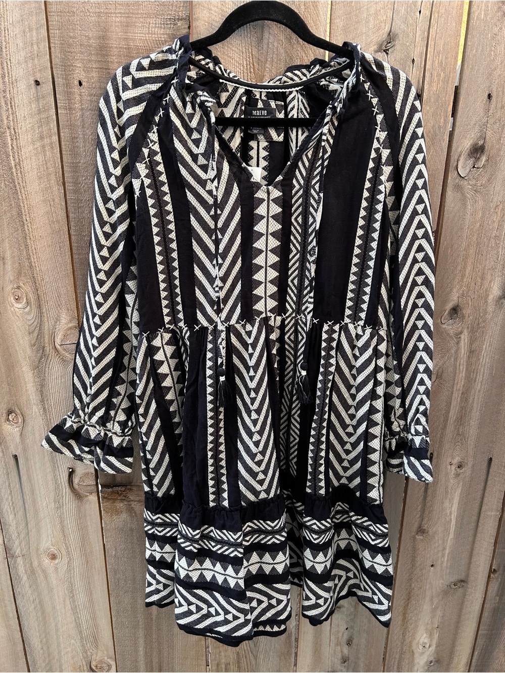 Anthropologie Maeve Dominique Tunic Dress in black and white size XS - Picture 5 of 9